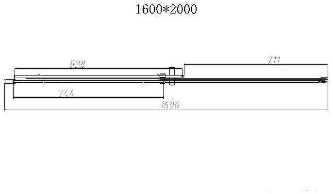 Душевая дверь Vincea Dice 160 VDS-4D160CL профиль Хром стекло прозрачное