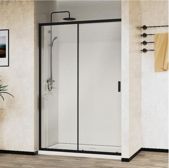 Душевая дверь Vincea City 120 VDS-5CT120CLB профиль Черный стекло прозрачное
