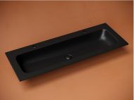 Раковина накладная CERAMICANOVA Grace прямоугольная, с 2 отверстиями под смеситель цвет черный матовый CN7016MB