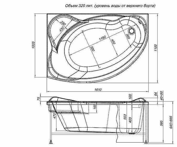 Акриловая ванна Aquanet Jamaica 160x100 L 205486 без гидромассажа