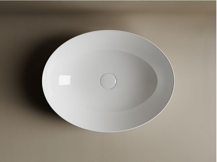 Умывальник CERAMICANOVA Element чаша накладная овальная 520x395x130 мм CN6017