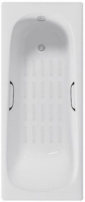 Чугунная ванна Delice Continental 160х70 DLR230626R-AS с отверстиями под ручки с антискользящим покрытием