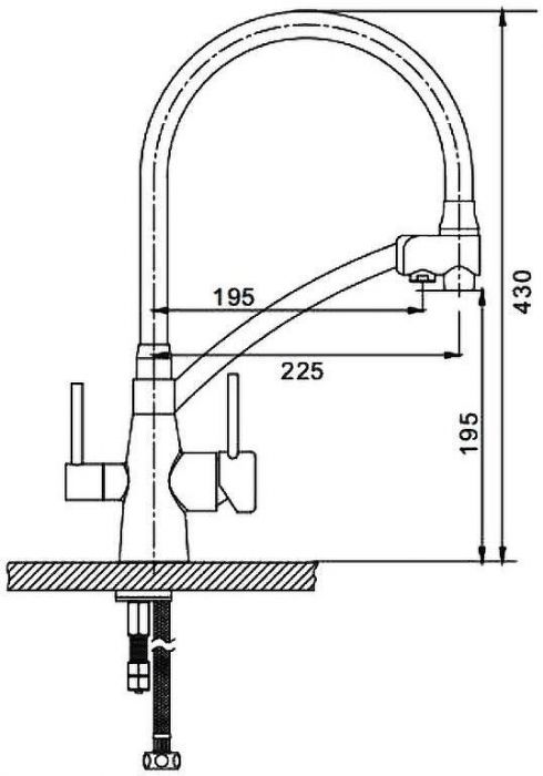 Смеситель для кухни Gappo G4398 Сатин Серый