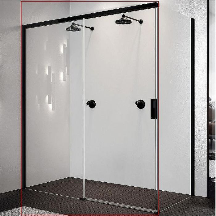 Душевая дверь Novellini Opera 120 L OPEPH119S-1H профиль Черный матовый стекло прозрачное