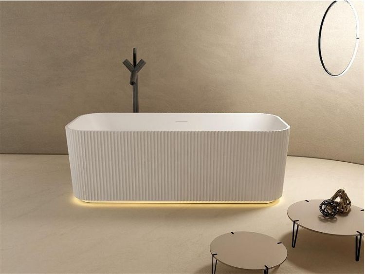 Ванна из искусственного камня Abber Stein 170x75 AS9663 без гидромассажа Ванна из искусственного камня Abber Stein 170x75 AS9663 без гидромассажа