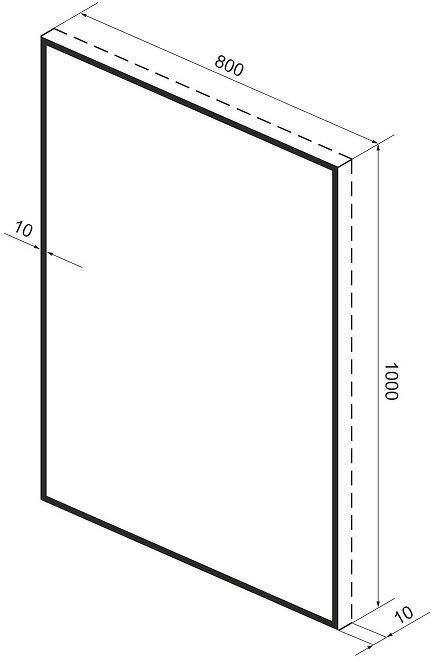Зеркало Wellsee 7 Rays' Spectrum 80 172200740-172200750 цвет Черный матовый