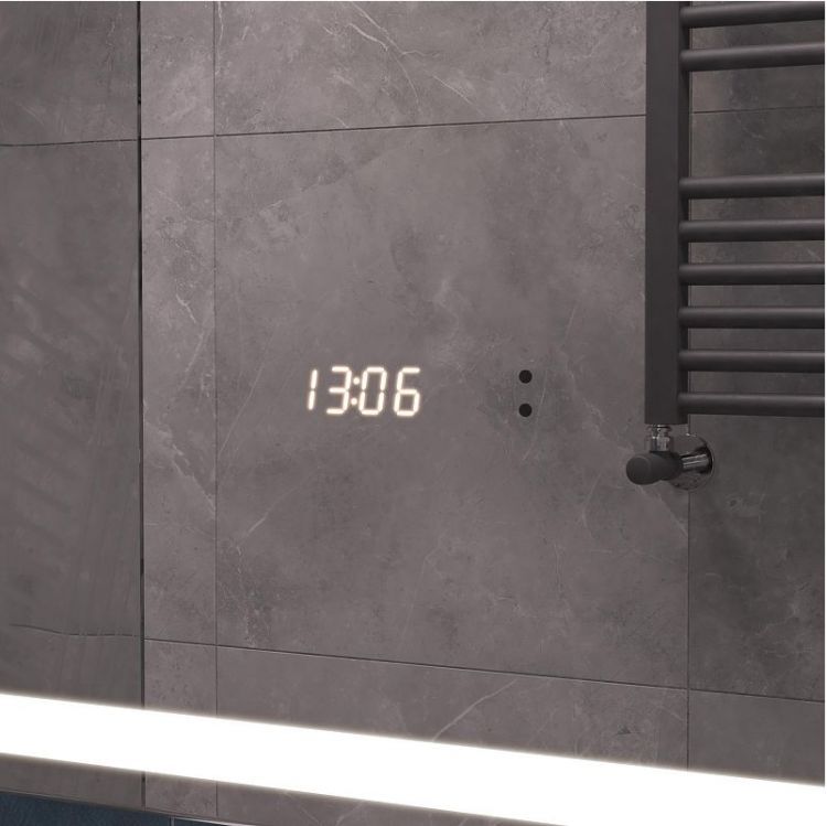 Зеркало Vigo Geometry Luxe 80 210 с подсветкой с бесконтактным выключателем с диммером с подогревом и часами