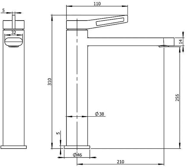 Смеситель для раковины Wellsee ONCE! and forever 182408000 цвет Золото