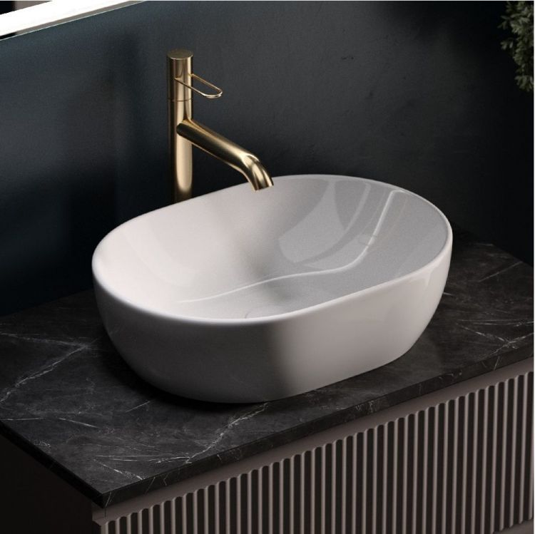 Тумба подвесная SANCOS Snob R, Doha Soft 790х445х500, под столешницу с отверстием под смеситель, цвет Black Sky, SNR80SM