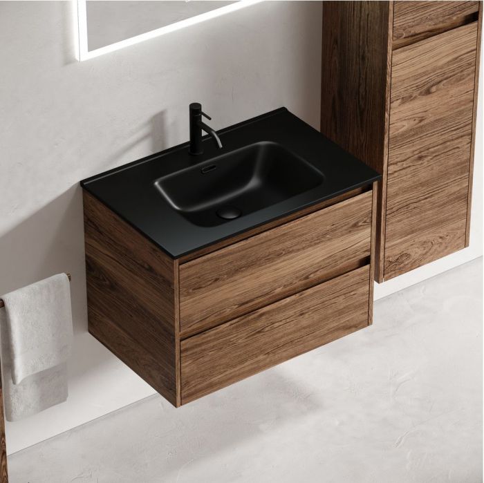 Тумба подвесная SANCOS под раковину Libra, дуб чарльстон 690х450х500 мм, LB70ECH