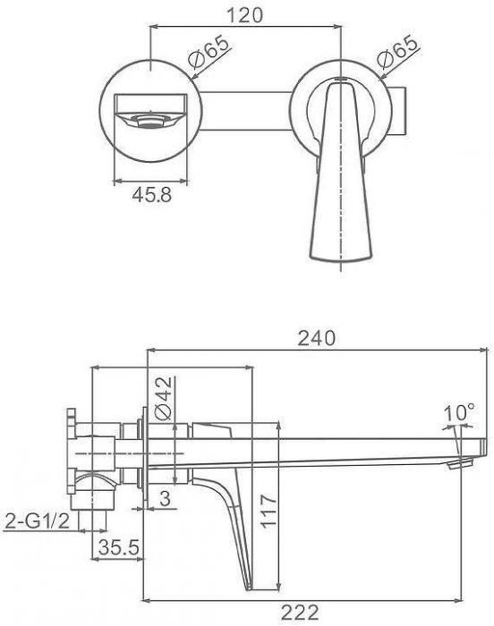 Смеситель для раковины Raglo R07.11 цвет Хром