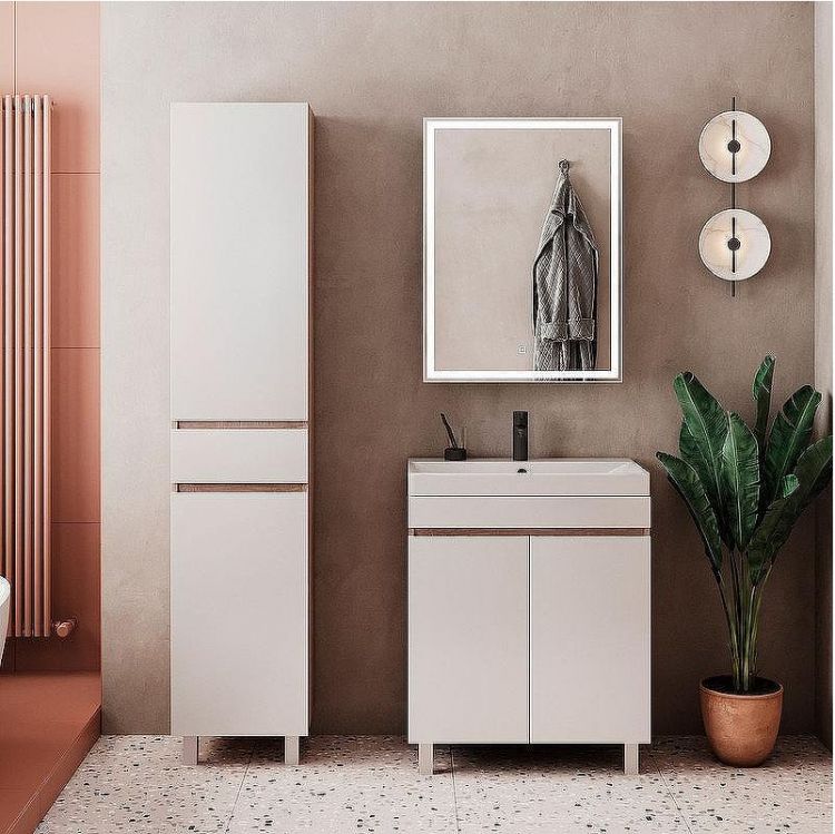 Тумба под раковину Volna Conty 70.2D tnCNT70.2D-01 Белая Дуб снома