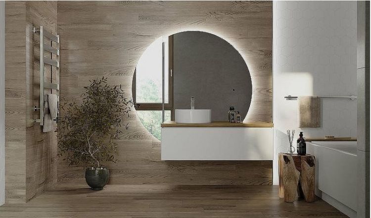 Шкаф пенал Jorno Solis New 34 SolN.11.34/W/JR с подсветкой с бесконтактным выключателем