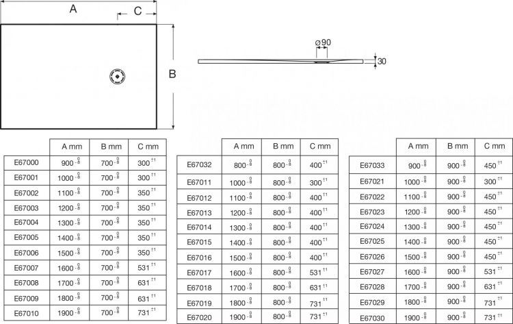 Душевой поддон 180х80 см Jacob Delafon Singulier E67019-SHM, белый