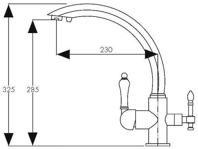 Смеситель для кухни Kaiser Vincent 31244-3 Бронза