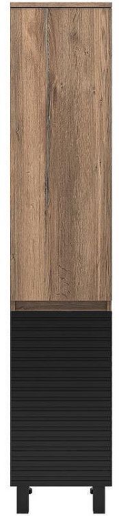 Шкаф пенал Brevita Dakota 35 L DAK-050350-19/02Л Черный кварц Дуб Галифакс олово