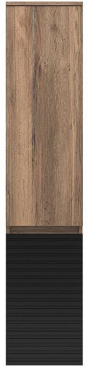 Шкаф пенал Brevita Dakota 35 L DAK-050350-19/02Л Черный кварц Дуб Галифакс олово