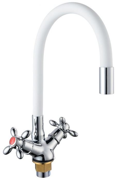 Смеситель для кухни Boou BA5318-1F-E351A-B702 цвет Белый Хром