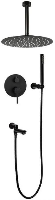 Душевая система FILARETE Roun FL1022BL цвет Черный матовый