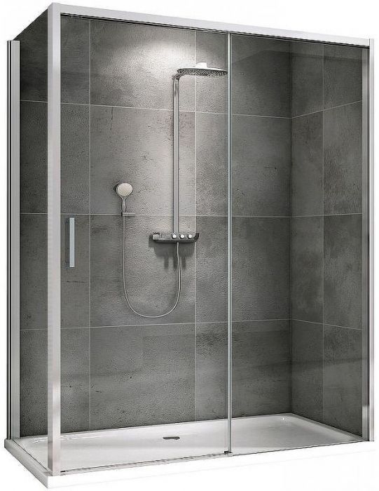Душевой уголок Abber Komfort 150x100 AG93150-S102 профиль Хром стекло прозрачное