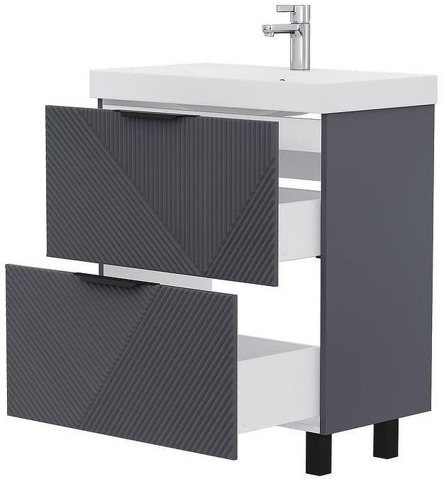 Тумба под раковину Volna Geometry 70 tnGEOMETRY70.2Y-07 цвет Графит