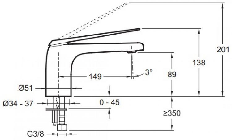 Смеситель для раковины Jacob Delafon Avid E97345-BN