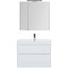 Комплект мебели для ванной Aquanet Бруклин 85 207801 подвесной Белый глянец
