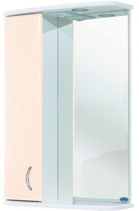 Зеркало со шкафом Bellezza Астра 50 4614906002073 с подсветкой L Бежевое