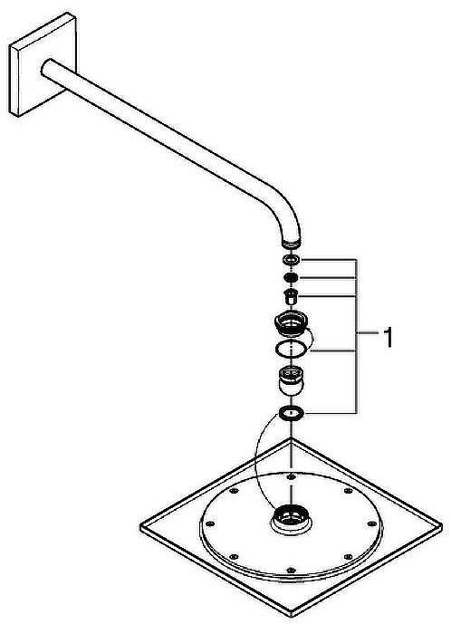 Верхний душ Grohe Rainshower F-series 26259000 Хром