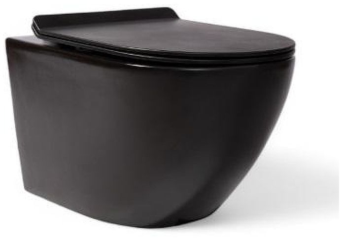 Комплект унитаза с инсталляцией Charus SET.121BT.DW.5 цвет Черный матовый с сиденьем Микролифт и клавишей смыва цвет Черный матовый