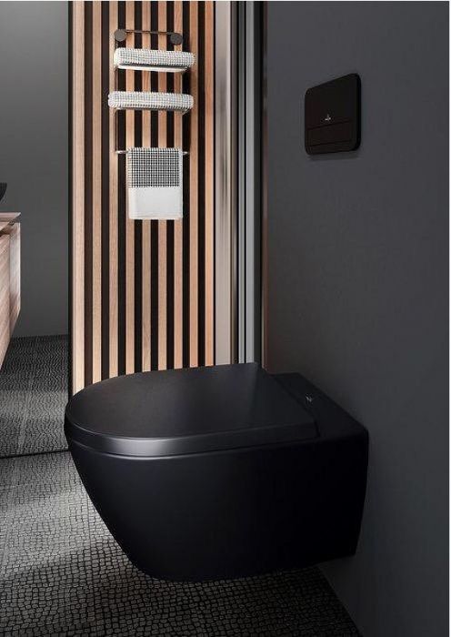 Унитаз Villeroy&Boch Subway 2.0 5614R0R7 подвесной цвет Pure Black без сиденья