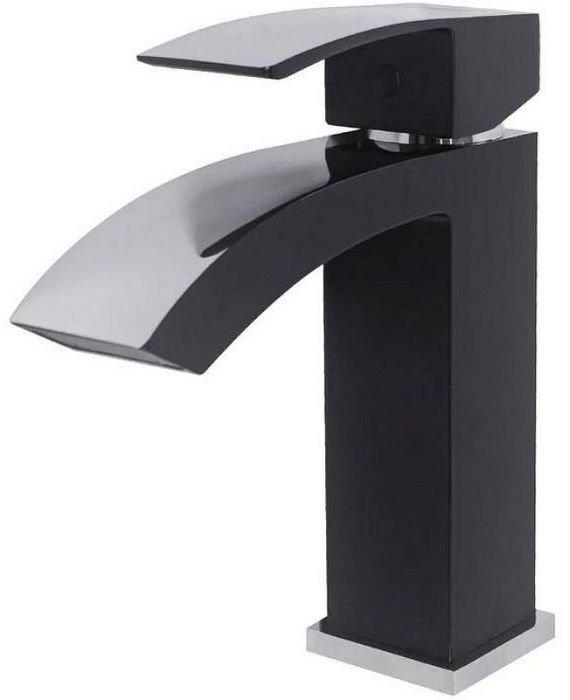 Комплект смесителей Hansberge Cubito H7077BC Черный матовый Хром