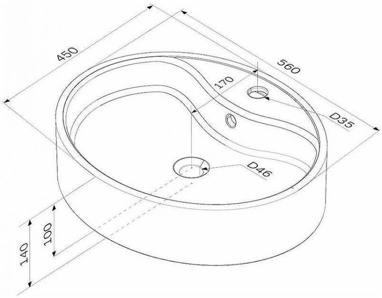 Раковина AM.PM Func 56 M8FWCC20561WG Белая