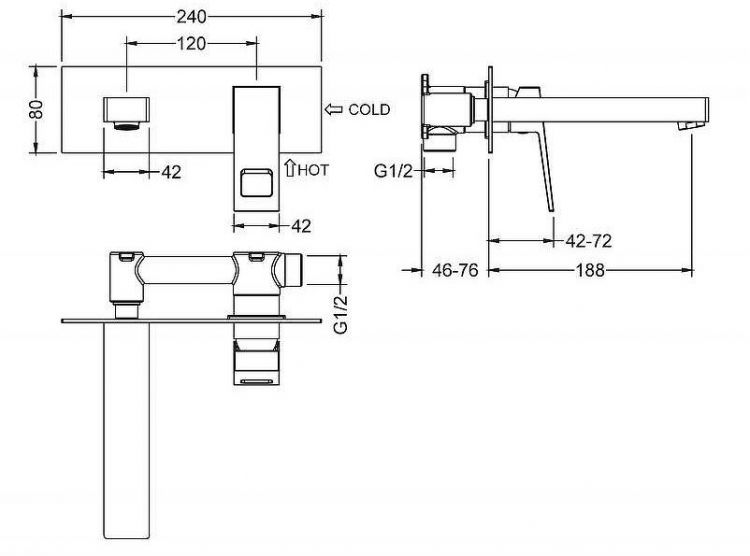 Смеситель для раковины Timo Briana 7171/03SM Черный