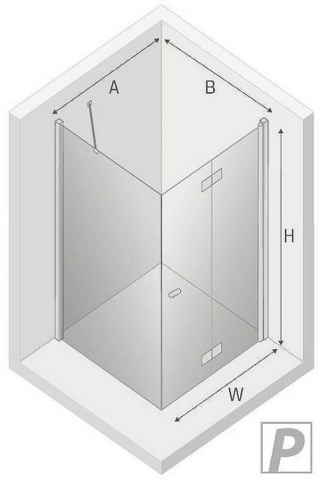 Душевой уголок New Trendy New Soleo Chrome 90х90 R D-0153A/D-0088B профиль Хром стекло прозрачное