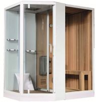 Душевая кабина Orans 180x130 R 89103RW с сауной профиль Белый стекла прозрачные