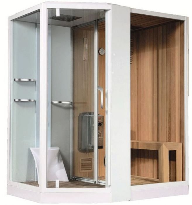 Душевая кабина Orans 180x130 R 89103RW с сауной профиль Белый стекла прозрачные