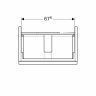 Тумба под раковину Geberit iCon, 74x48, светлый дуб [841377000]