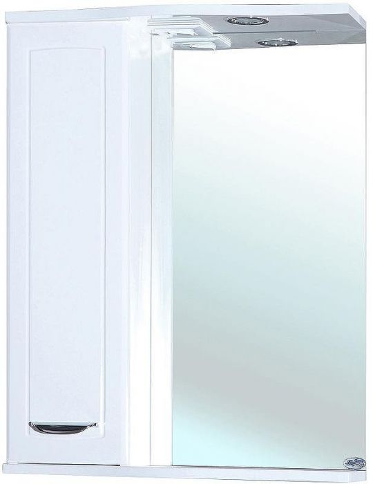 Зеркало со шкафом Bellezza Классик 65 L 4611910002013 с подсветкой Белое
