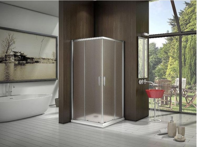 Душевой уголок Good Door Latte CR-90-G-WE 90x90 профиль Белый стекло Grape