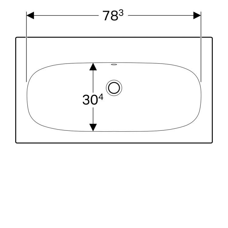 Раковина Geberit Acanto, 500.643.01.2