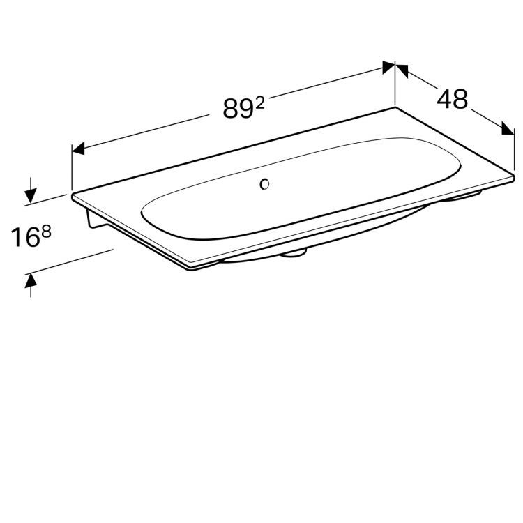 Раковина Geberit Acanto, 500.643.01.2