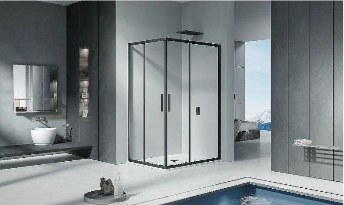 Душевой уголок Good Door Cofe CR-120-90-C-B 120x90 КФ00009 профиль Черный стекло прозрачное