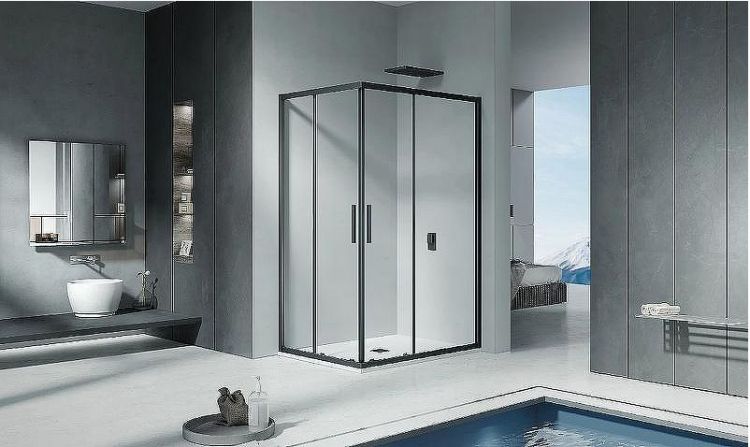 Душевой уголок Good Door Cofe CR-120-90-C-B 120x90 КФ00009 профиль Черный стекло прозрачное