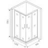 Душевой уголок Good Door Cofe CR-120-90-C-B 120x90 КФ00009 профиль Черный стекло прозрачное