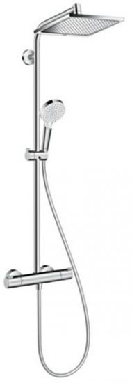 Hansgrohe Crometta E 240 SHP Душевая система 103см, с верхним душем 240х240мм., ручным дешем и термостатическим смесителем, цвет: хром