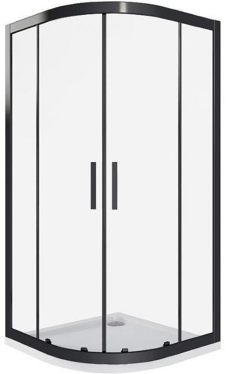 Душевой уголок Good Door Cofe R-90-C-B 90x90 КФ00002 профиль Черный стекло прозрачное