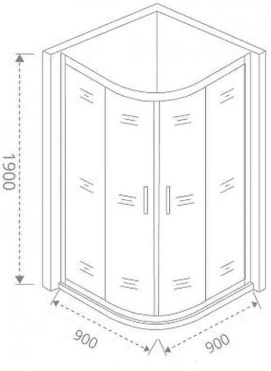 Душевой уголок Good Door Cofe R-90-C-B 90x90 КФ00002 профиль Черный стекло прозрачное
