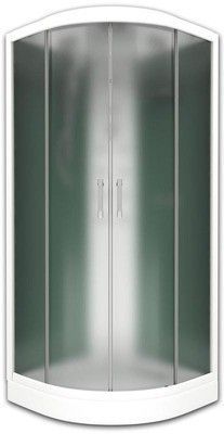 Душевая кабина Bas Альба (белая стенка, рифленое стекло)