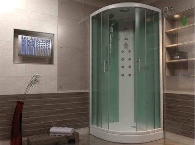 Душевая кабина Bas Альба (белая стенка, рифленое стекло)